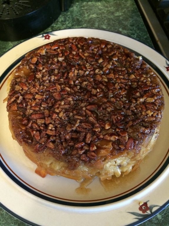 A slice of pecan pie on a plate.