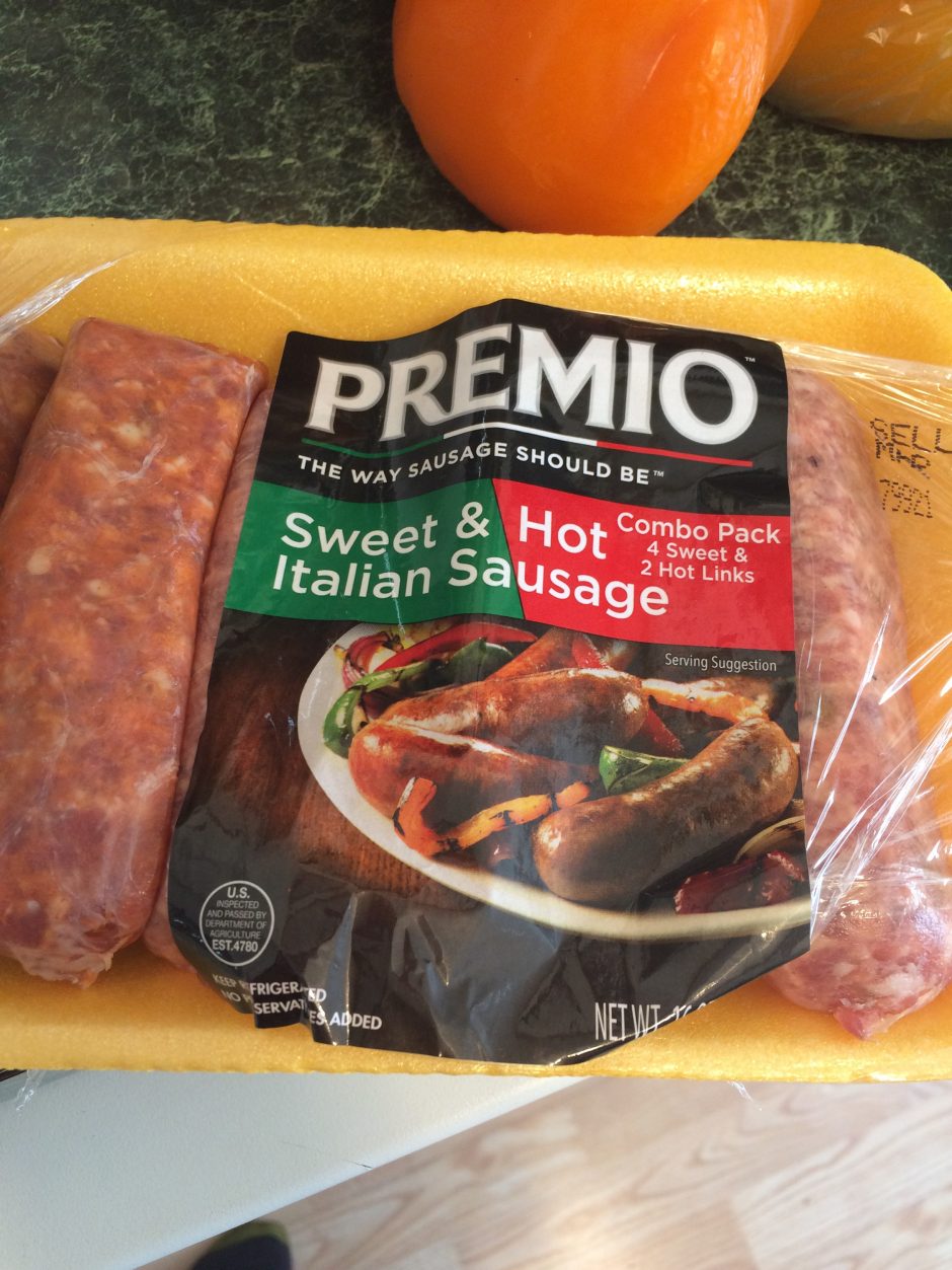 Packaged Premio Sweet & Hot Italian Sausage links.