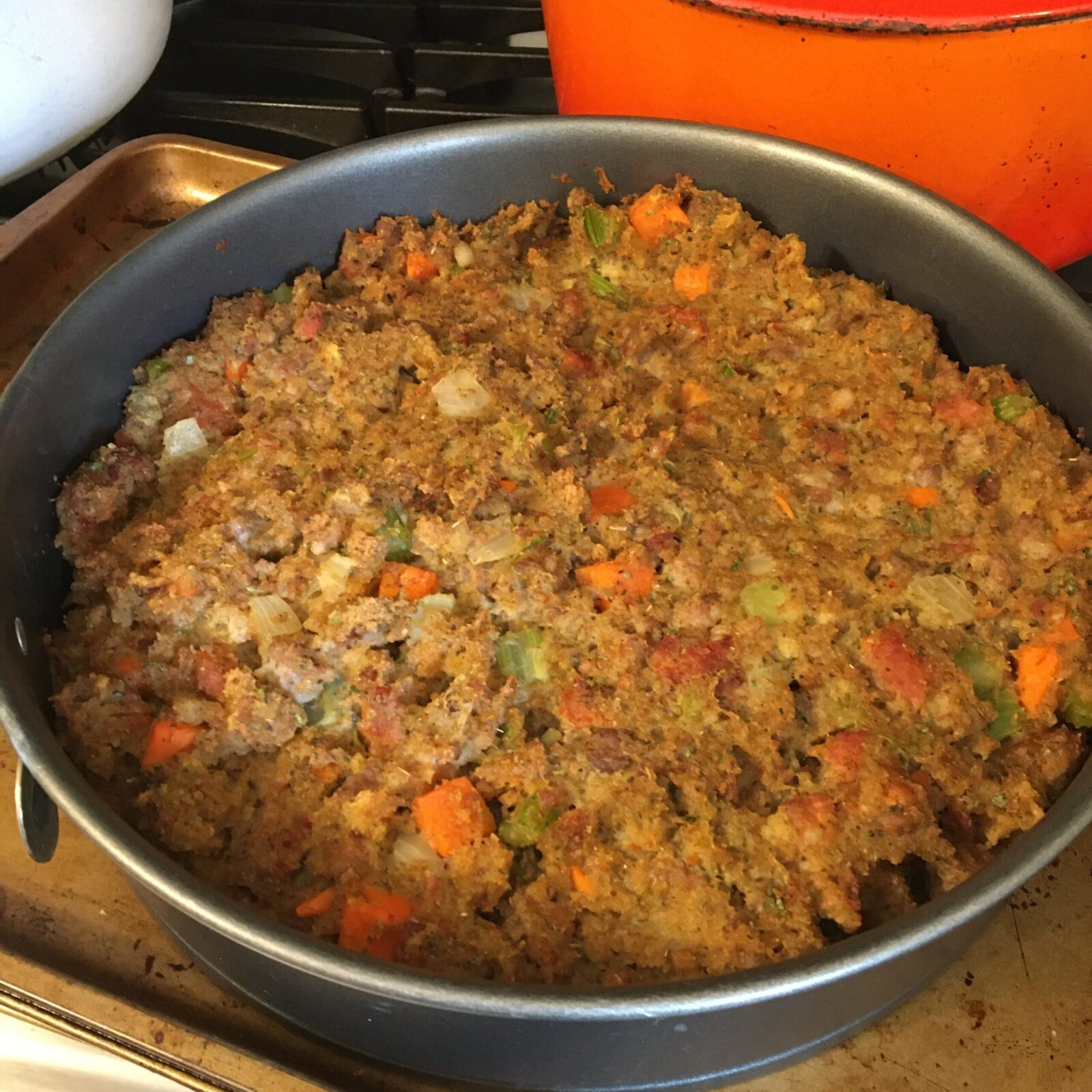 Sausage Stuffing Cake Bon Appetit Mom