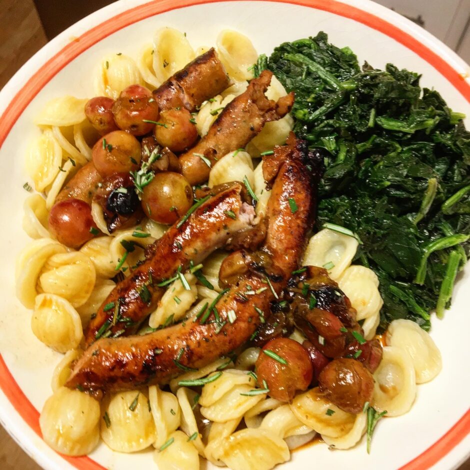 Chicken Sausage Pinwheel with Grapes Bon Appetit Mom