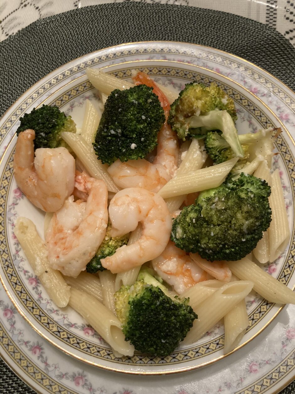 Shrimp, Broccoli and Pasta Bon Appetit Mom
